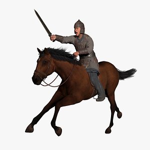 Ancient Chinese cavalry 3D model