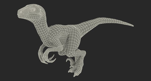 3D velociraptor walking pose - TurboSquid 1395369