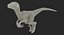 3D velociraptor walking pose