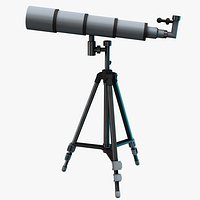 Astronomy Telescope Low-poly 3D model
