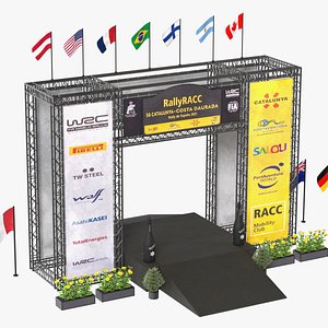 3D model WRC motor sport podium