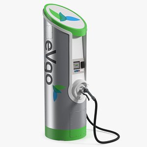 Electric Car Charging Station eVgo 3D
