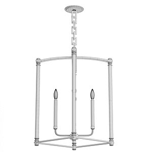 3D Brushed Nickel Humming Lantern Pendant