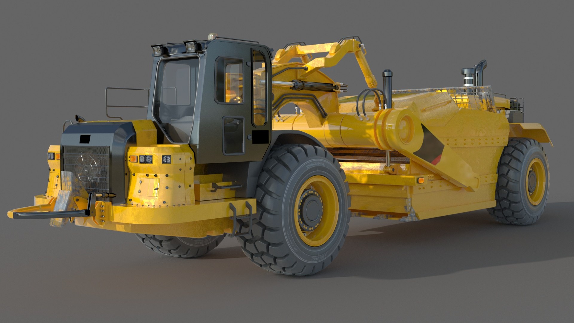 Wheel Tractor Scraper Model TurboSquid 2102479