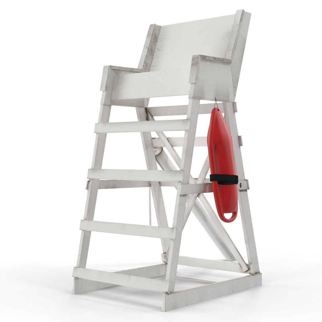 Lifeguard Chair 3D model preview
