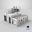 Commercial Building Rooftop Air Conditioning Units Equipment 3D model