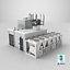 Commercial Building Rooftop Air Conditioning Units Equipment 3D model