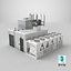 Commercial Building Rooftop Air Conditioning Units Equipment 3D model