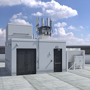 Commercial Building Rooftop Air Conditioning Units Equipment 3D model