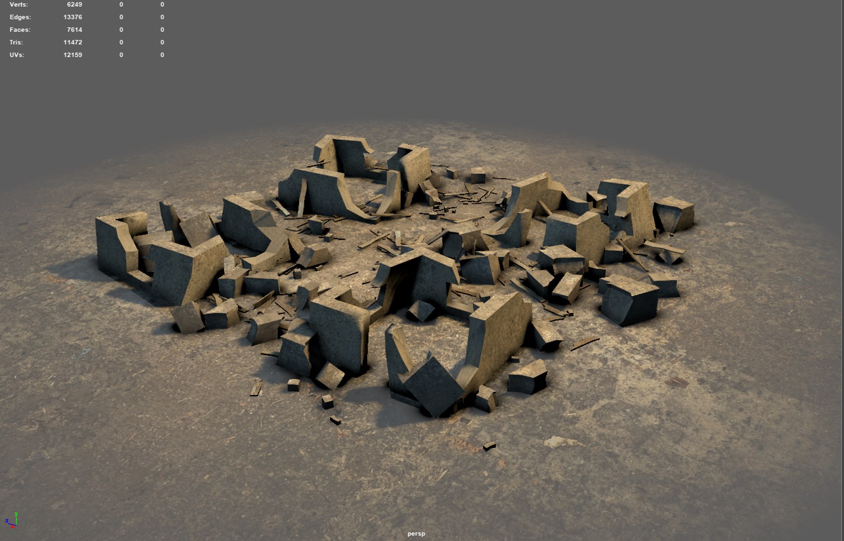 3D destroyed unity realtime model - TurboSquid 1396353