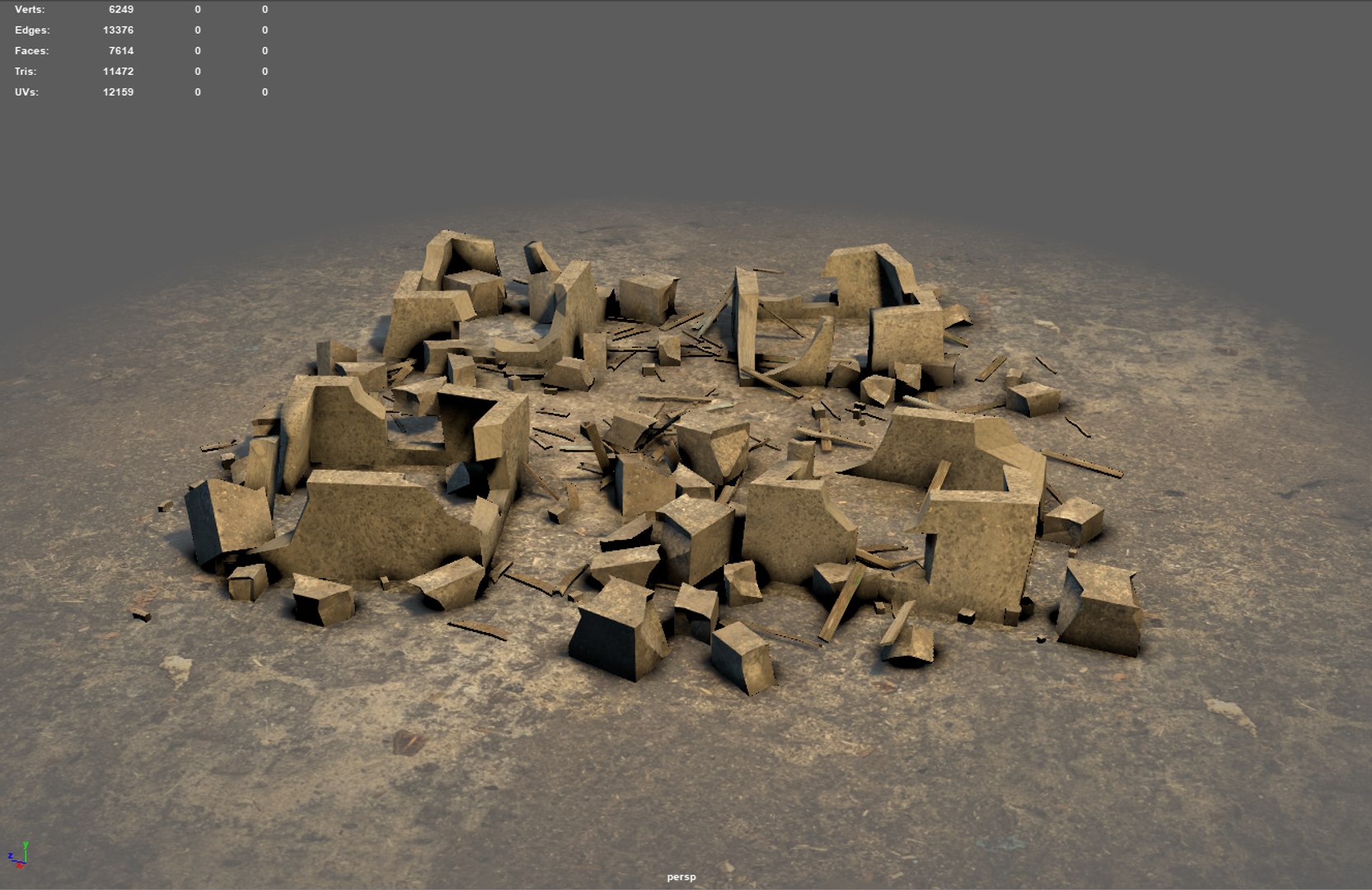 3D destroyed unity realtime model - TurboSquid 1396353