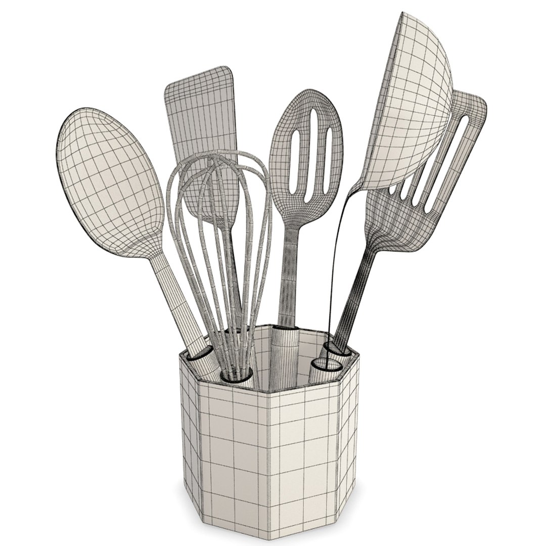 Kitchen Copper Cooking Tools Model - TurboSquid 1442153