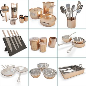kitchen copper cooking tools model