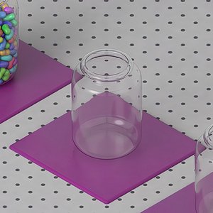 3D Jar filled with Jelly Bean