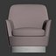 Minotti Jacques High Armchair Fixed