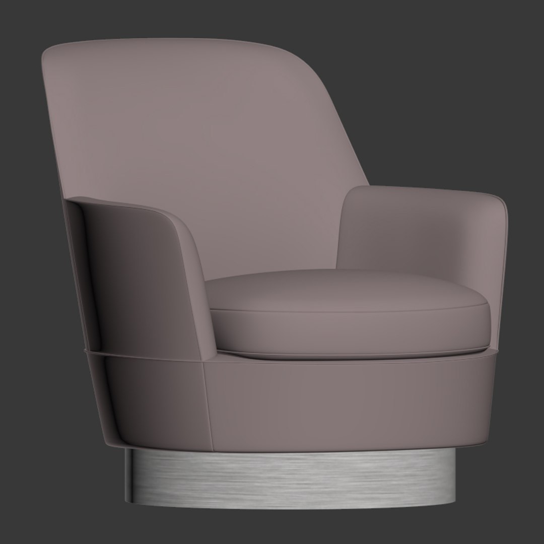 Minotti Jacques Armchair Fixed Model TurboSquid 1489822