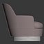 Minotti Jacques High Armchair Fixed