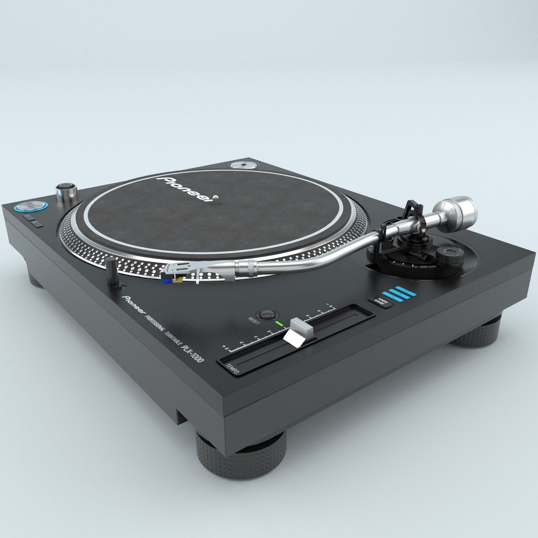 DJ Turntable Pioneer PLX 1000 model - TurboSquid 1747848