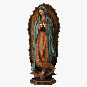 lady guadalupe statue 3D