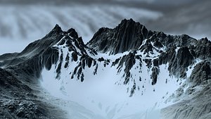 3d snow mountain 1 model