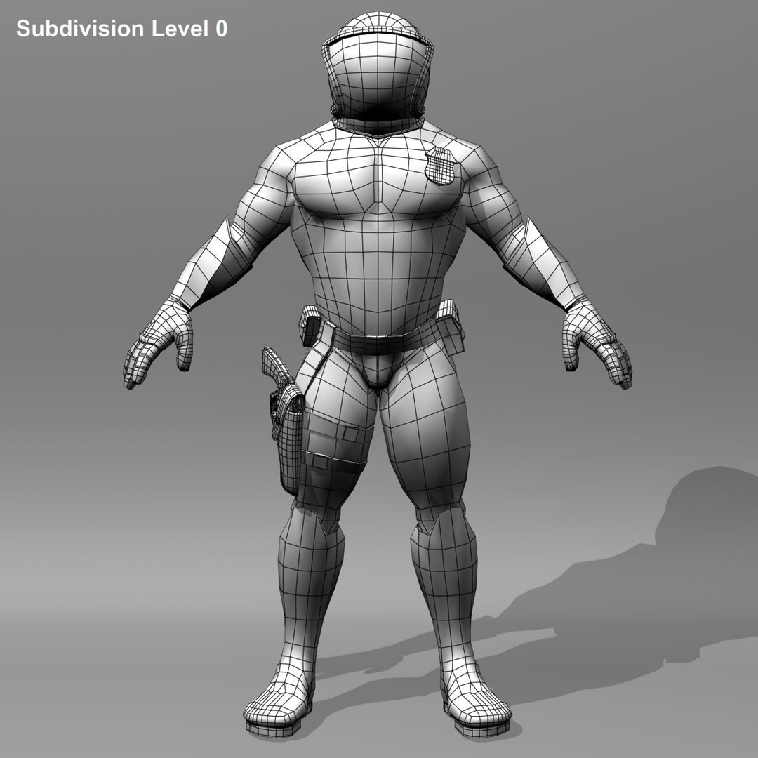 Police Policeman Human 3d Model