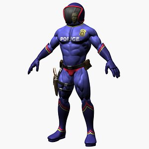 police policeman human 3d model