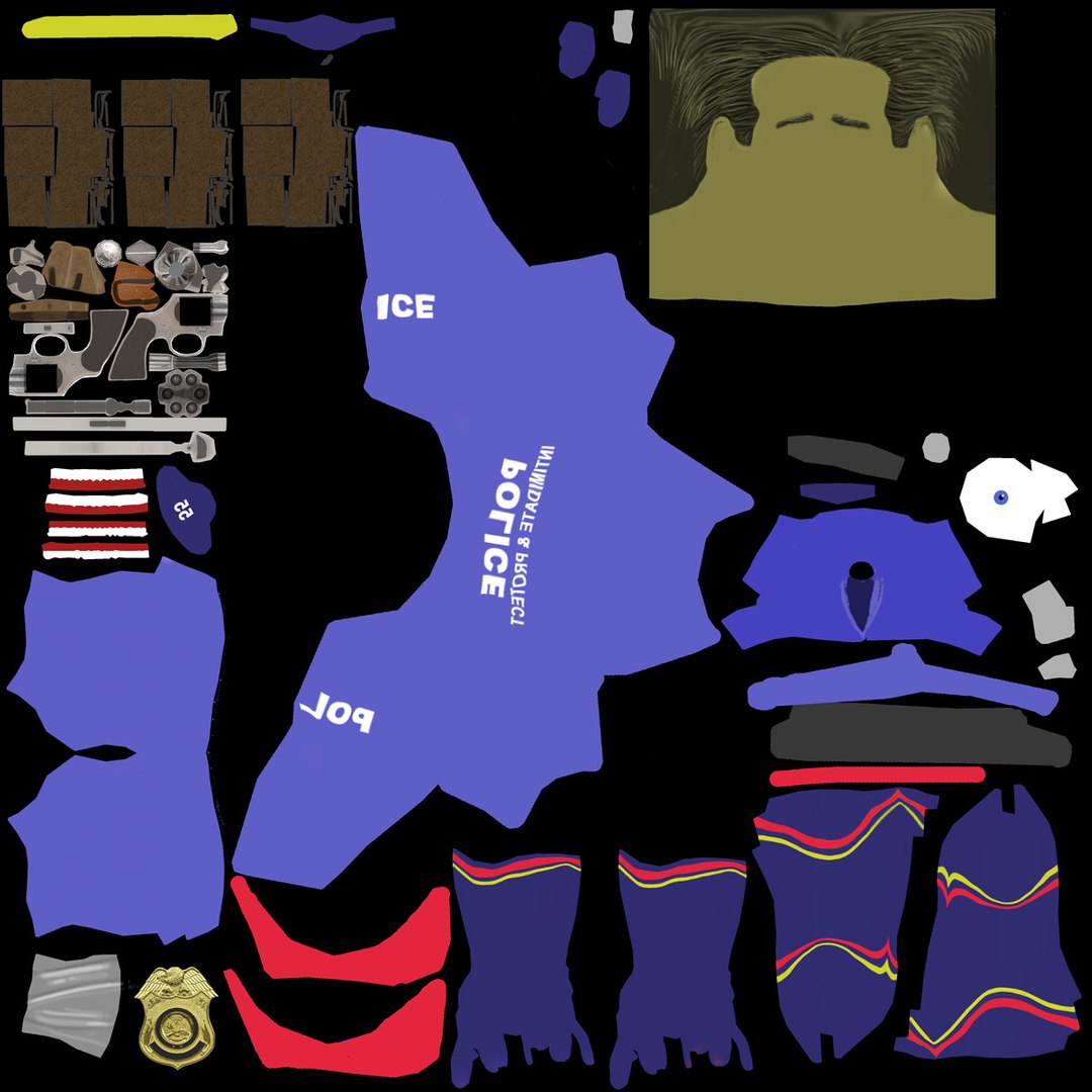 Police Policeman Human 3d Model