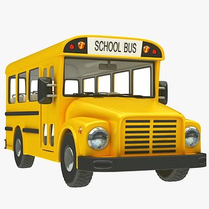 Cartoon School Bus 3D model