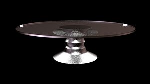 3d simple glass table