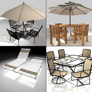 Outdoor Patio Furniture Set (4 PACK Bundle)