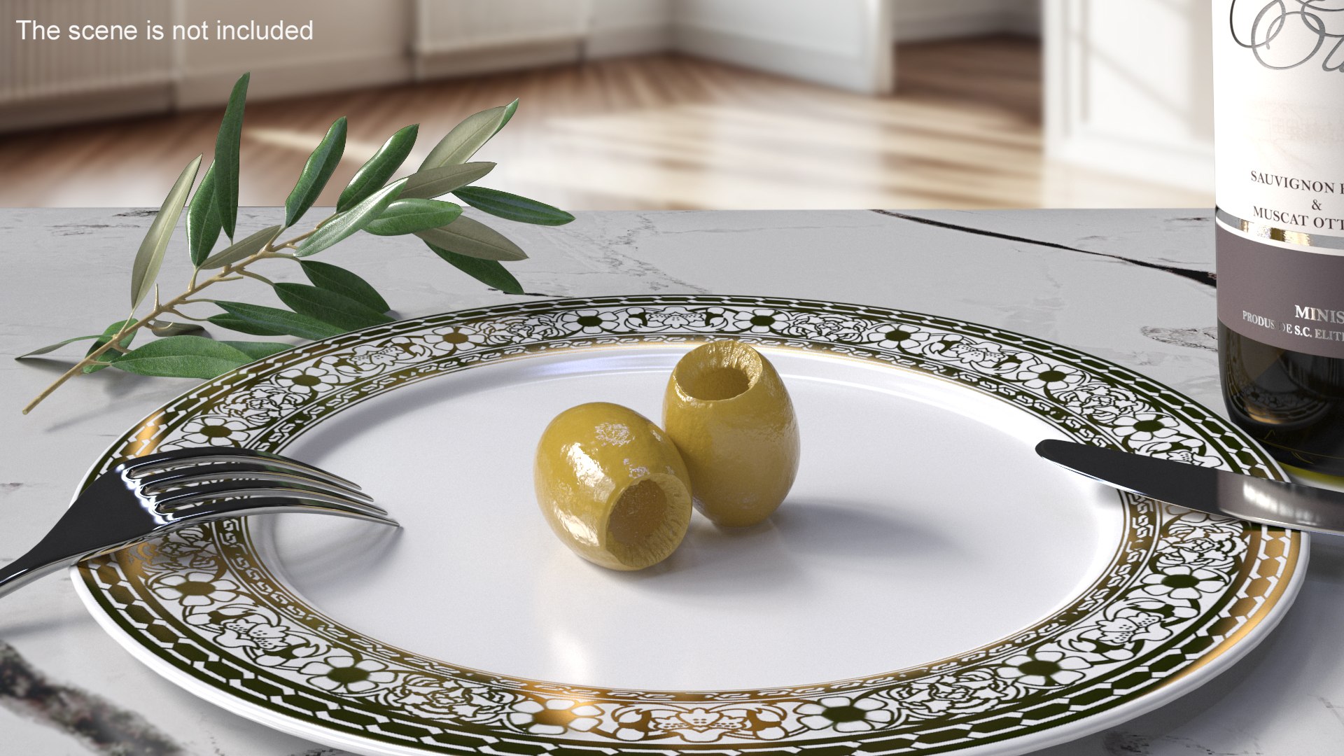 Spanish Yellow Olives Pitted 3D model preview