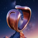 Fluid Twist Ring - Futuristic Organic Sculptural Design 93