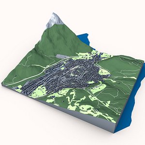 3D model Cityscape Mittenwald Bavaria Germany