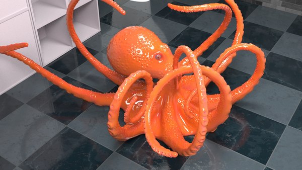 动画章鱼3d模型