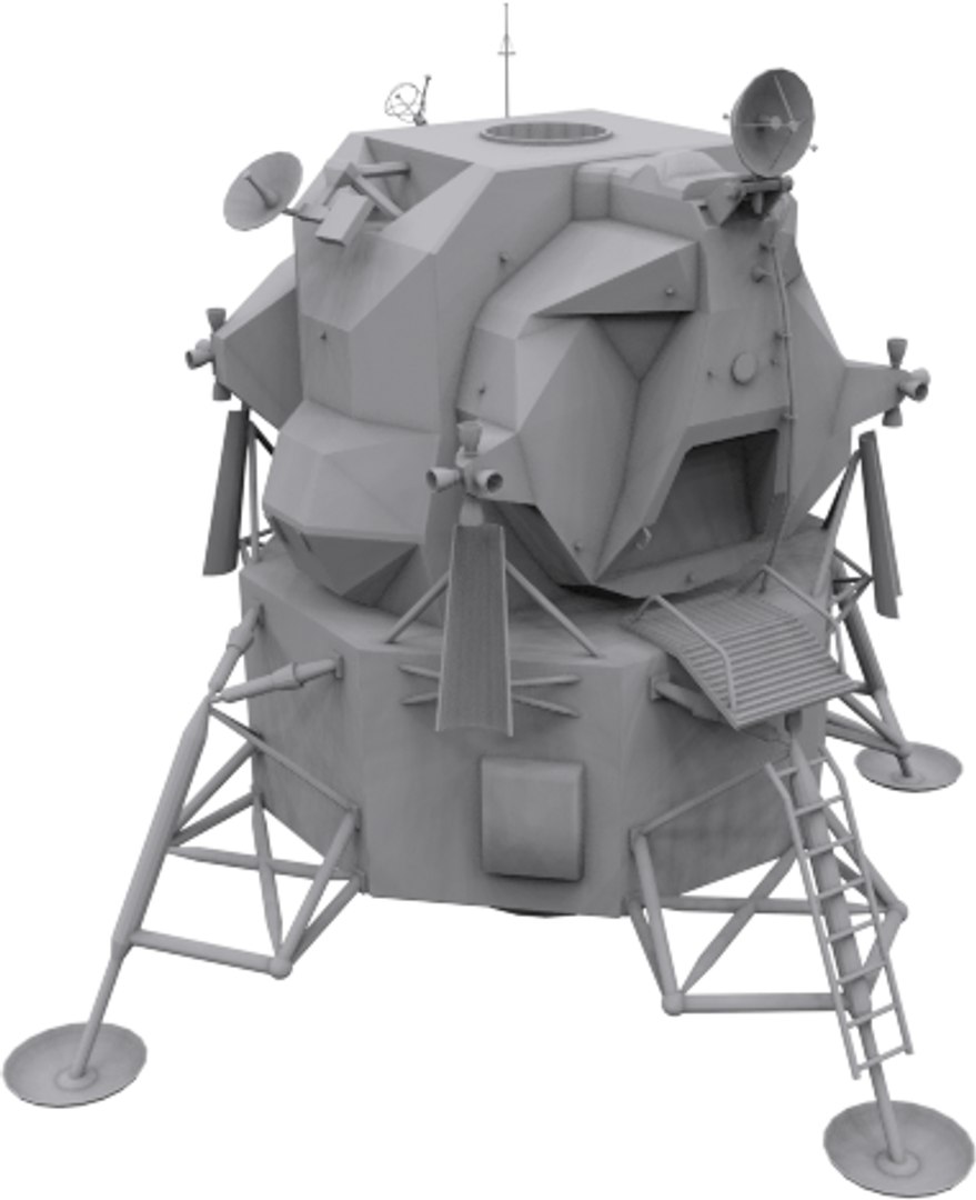 3d Model Of Apollo Lunar Module Alsep