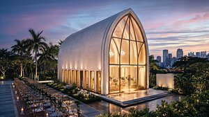 3D Premium Modern Glass Wedding Chapel model
