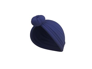 women turban hat 3D model