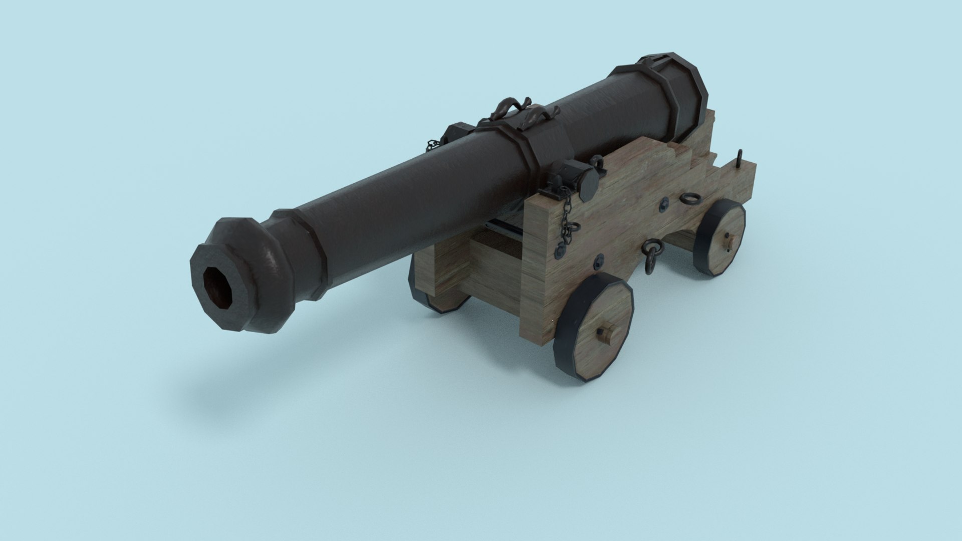 3D model colubrina cannon 32lb - TurboSquid 1368541