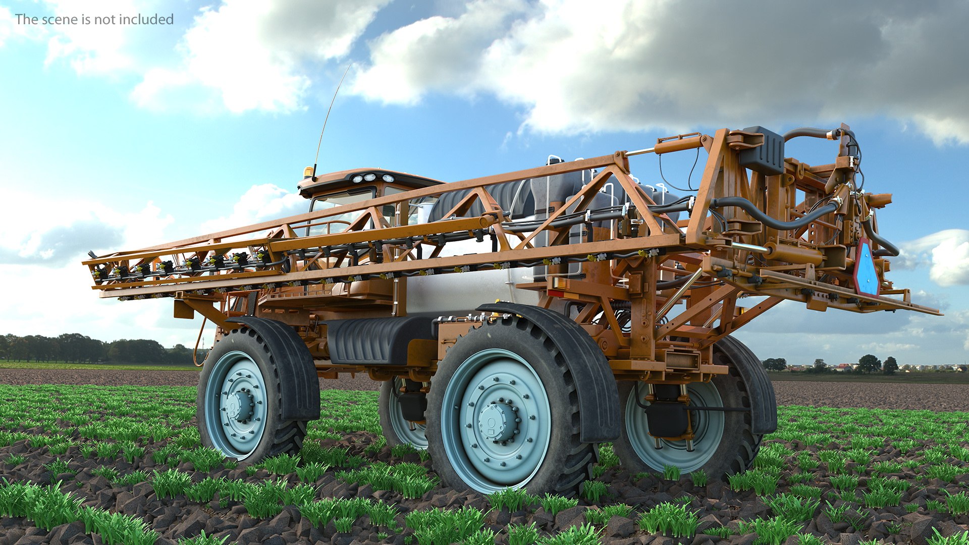 Folding Arms Farm Sprayer Generic 3D model preview