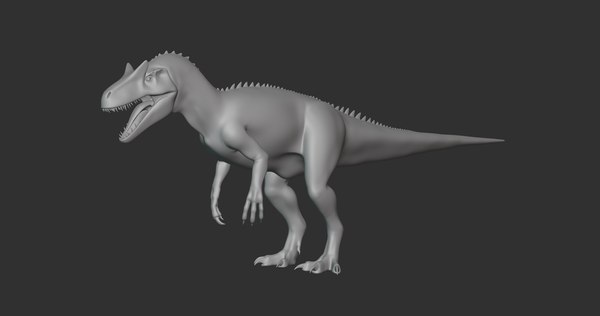 Allosaurus Basemesh Low Poly Modelo 3D - TurboSquid 1992843