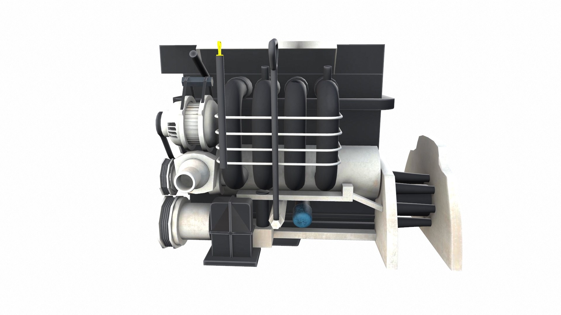Car Engine Low Poly 3D Model - TurboSquid 2342735