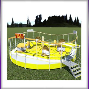 3D Classic Tilt-A-Whirl Carnival ride model