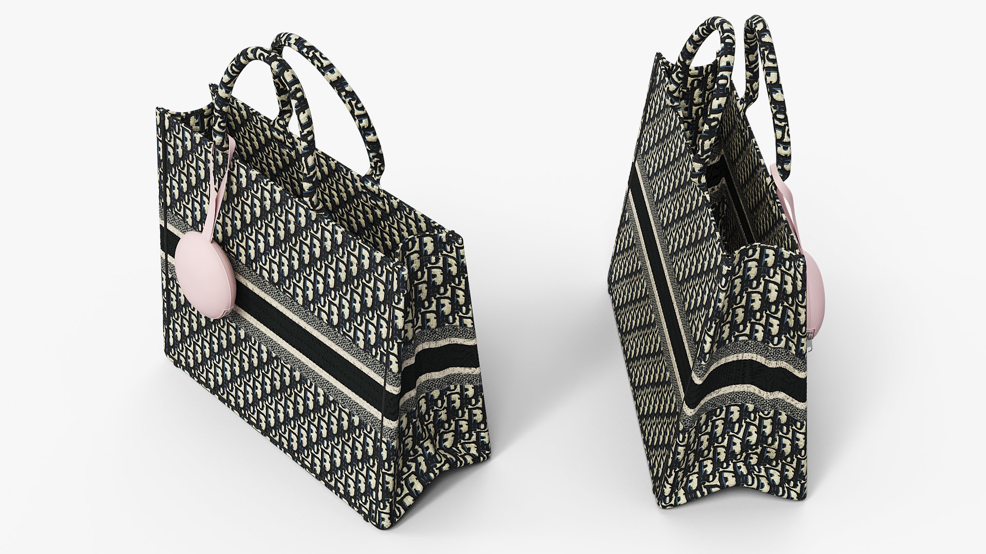 Round Soother Case Hanging on Bag 3D model preview