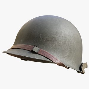 3D US WWII M1 Combat Helmet model