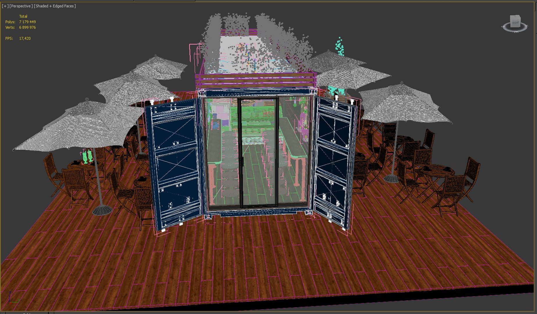 Cafe Container Interior 3D Model - TurboSquid 1622746