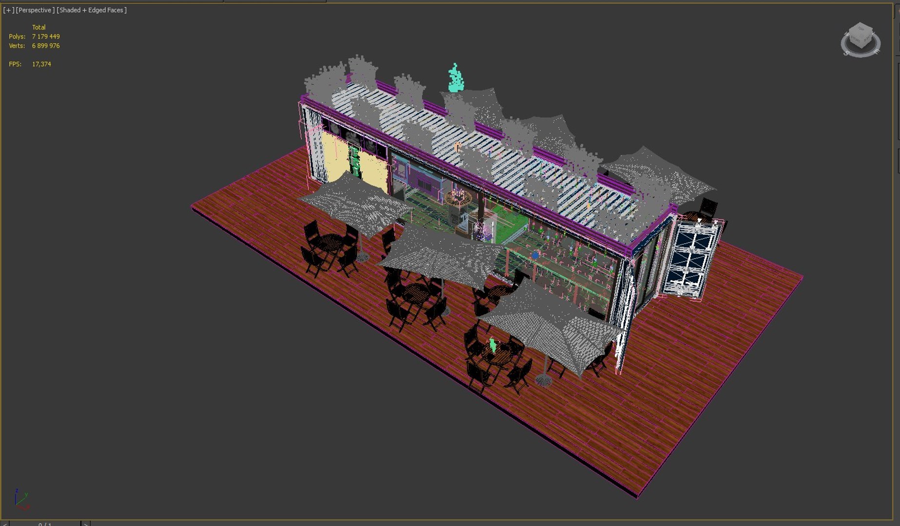Cafe Container Interior 3D Model - TurboSquid 1622746