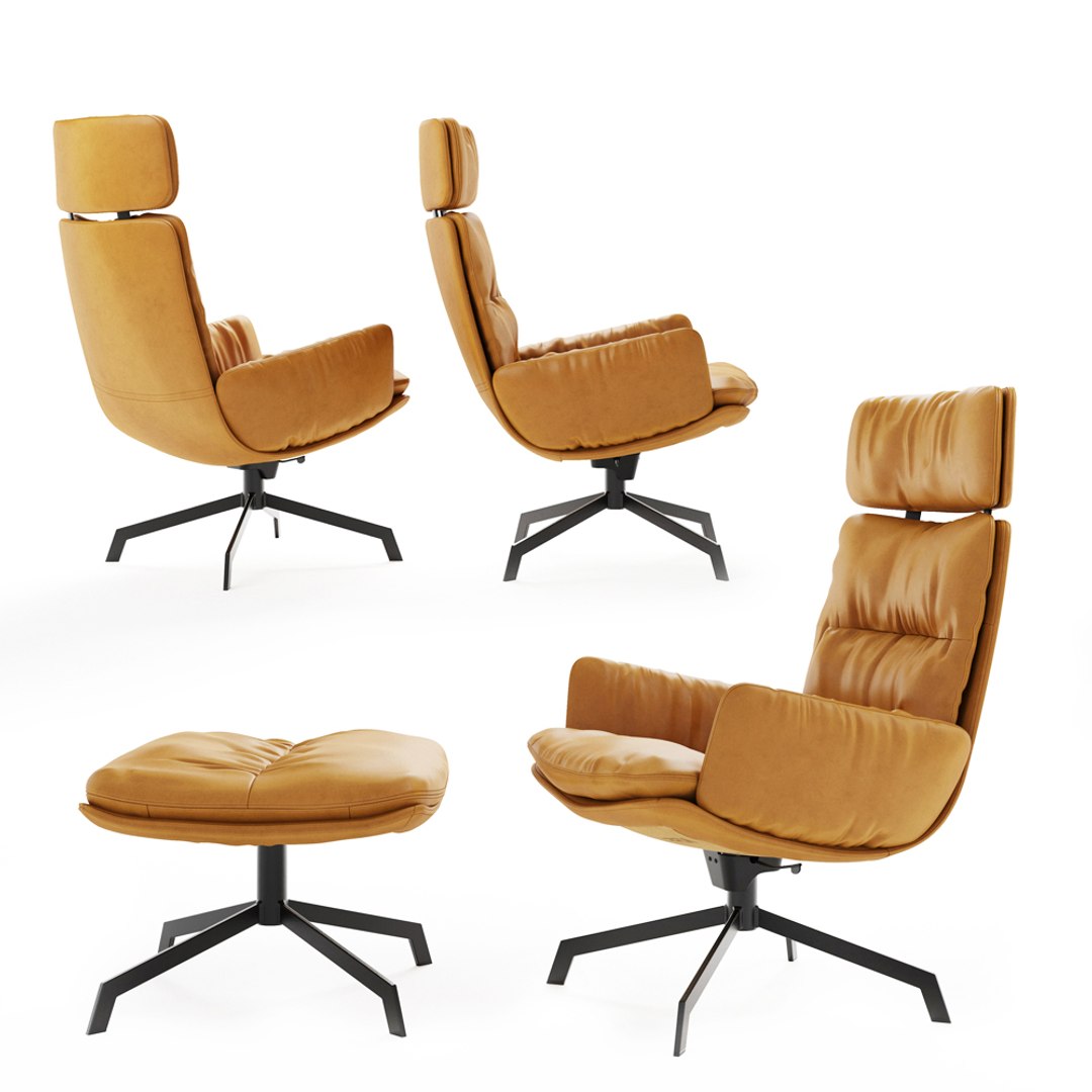 Kff Lounge Chair 3D Model - TurboSquid 1527607