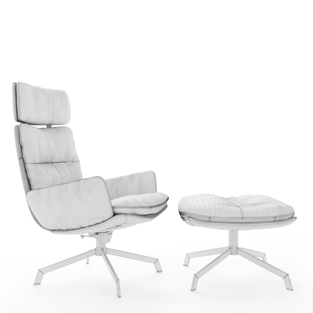 Kff Lounge Chair 3D Model - TurboSquid 1527607
