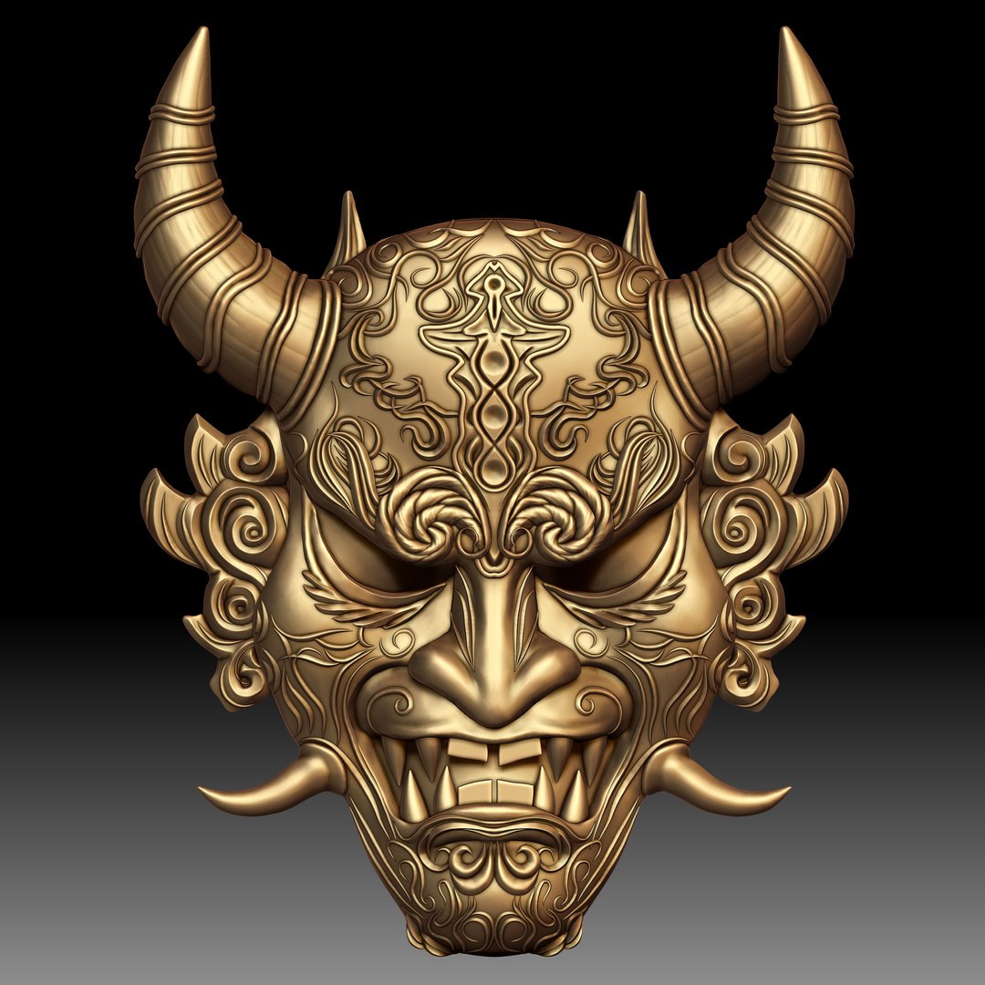 3D Oni mask Japanese demon - bas-relief for CNC router or 3D printer model https://p.turbosquid.com/ts-thumb/AS/H3yf8b/Qe/14/jpg/1717146914/1920x1080/fit_q87/975587ef49765d84277d62f539c22181e67609a3/14.jpg