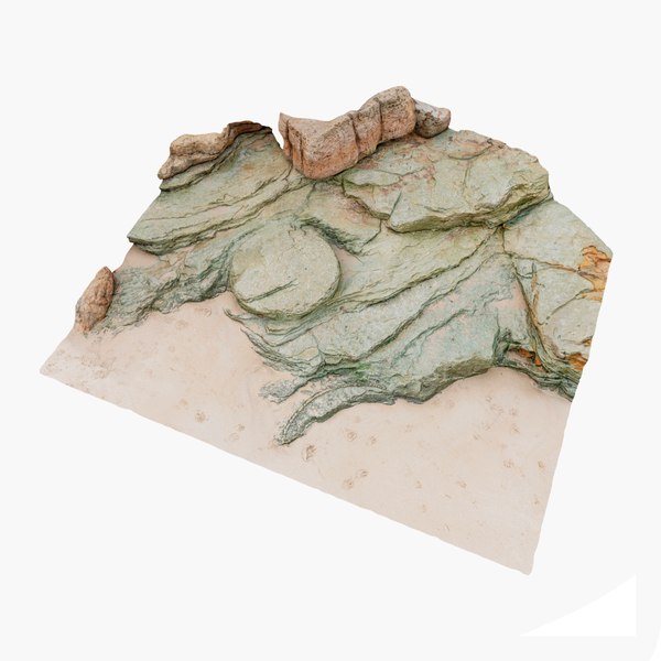 Beach Rock Scan 16K FREE 3D model